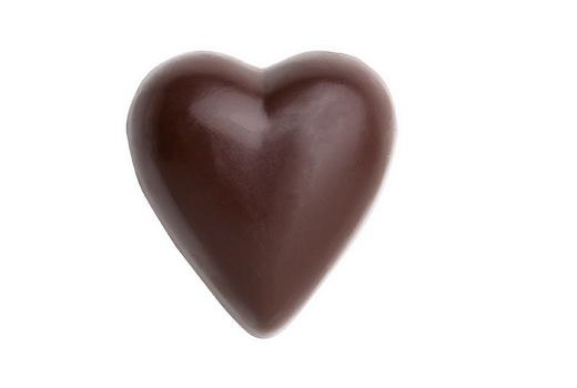 Solid Chocolate Heart - Dark, Bare --- Base