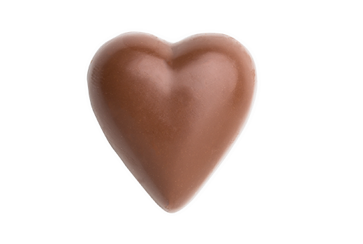 Solid Chocolate Heart - Milk, Bare --- Base